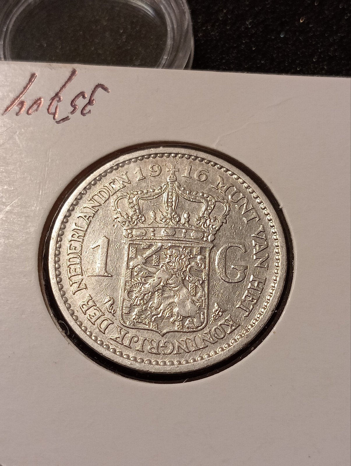 Nette Gulden 1916, 1 gulden, Zilver, Ophalen of Verzenden, Koningin Wilhelmina