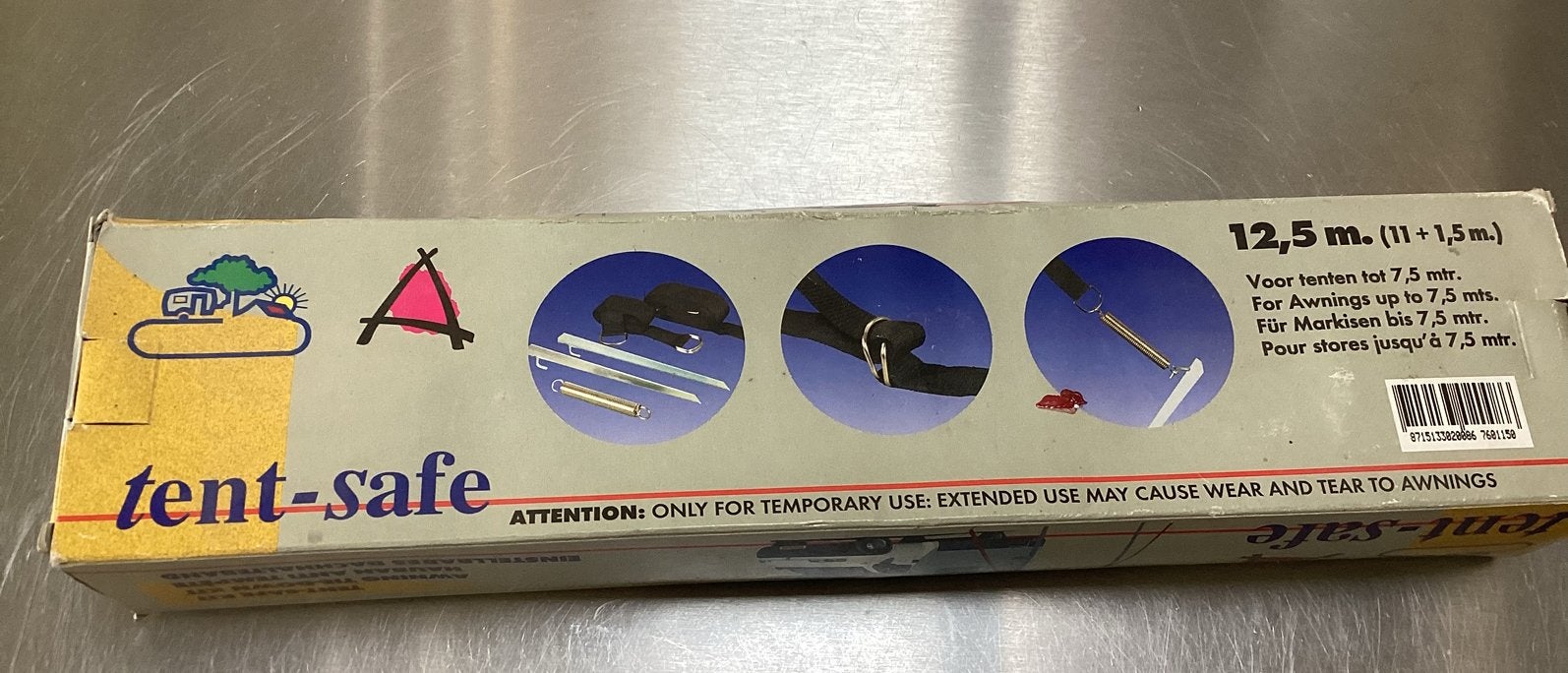 Tent-Safe Kit Stormbandset Voortent / Luifel (12,5 meter), Caravans en Kamperen, Ophalen, Nieuw