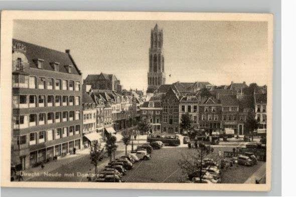 Utrecht Parkeerplaats neude uitg Hema st 1962, Verzenden, 1960 tot 1980, Gelopen, Utrecht
