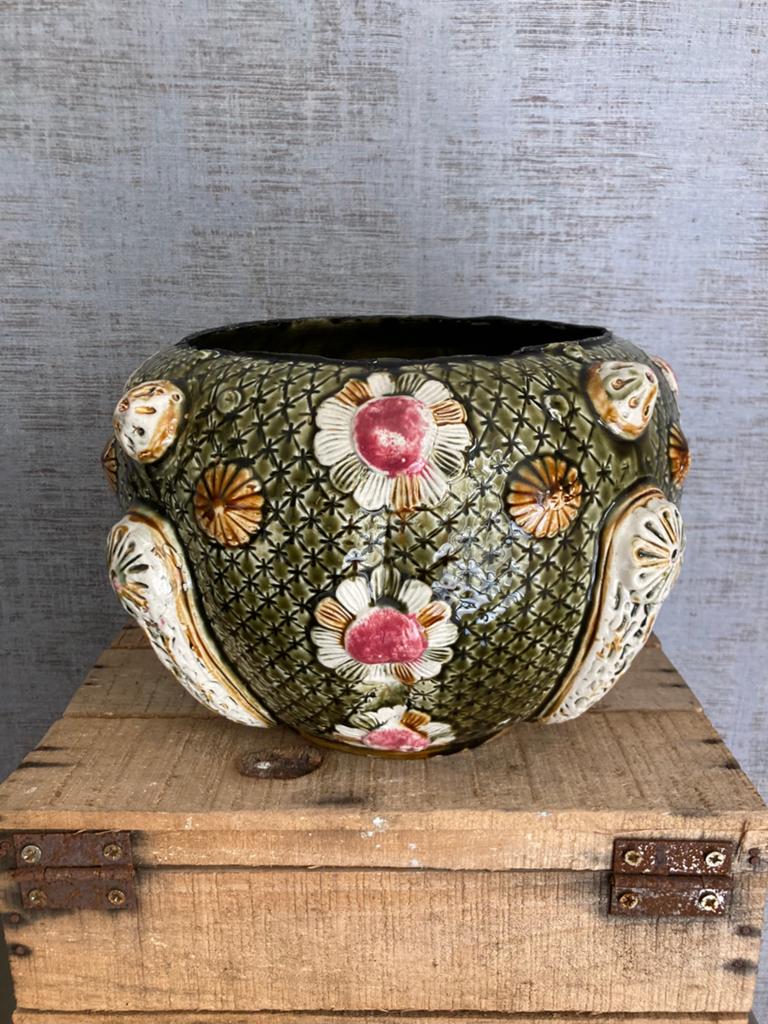 Antieke Staffordshire Art Nouveau bloempot “Elhambrian“, Ophalen of Verzenden