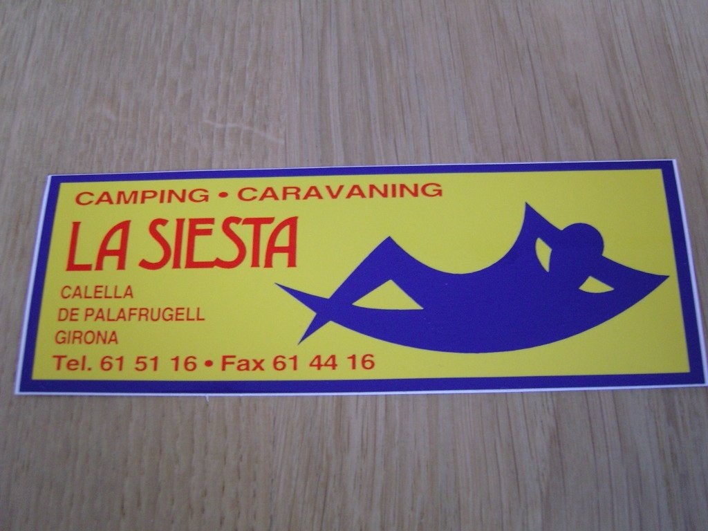 sticker spanje camping caravaning LA SIESTA girona calella, Ophalen, Zo goed als nieuw