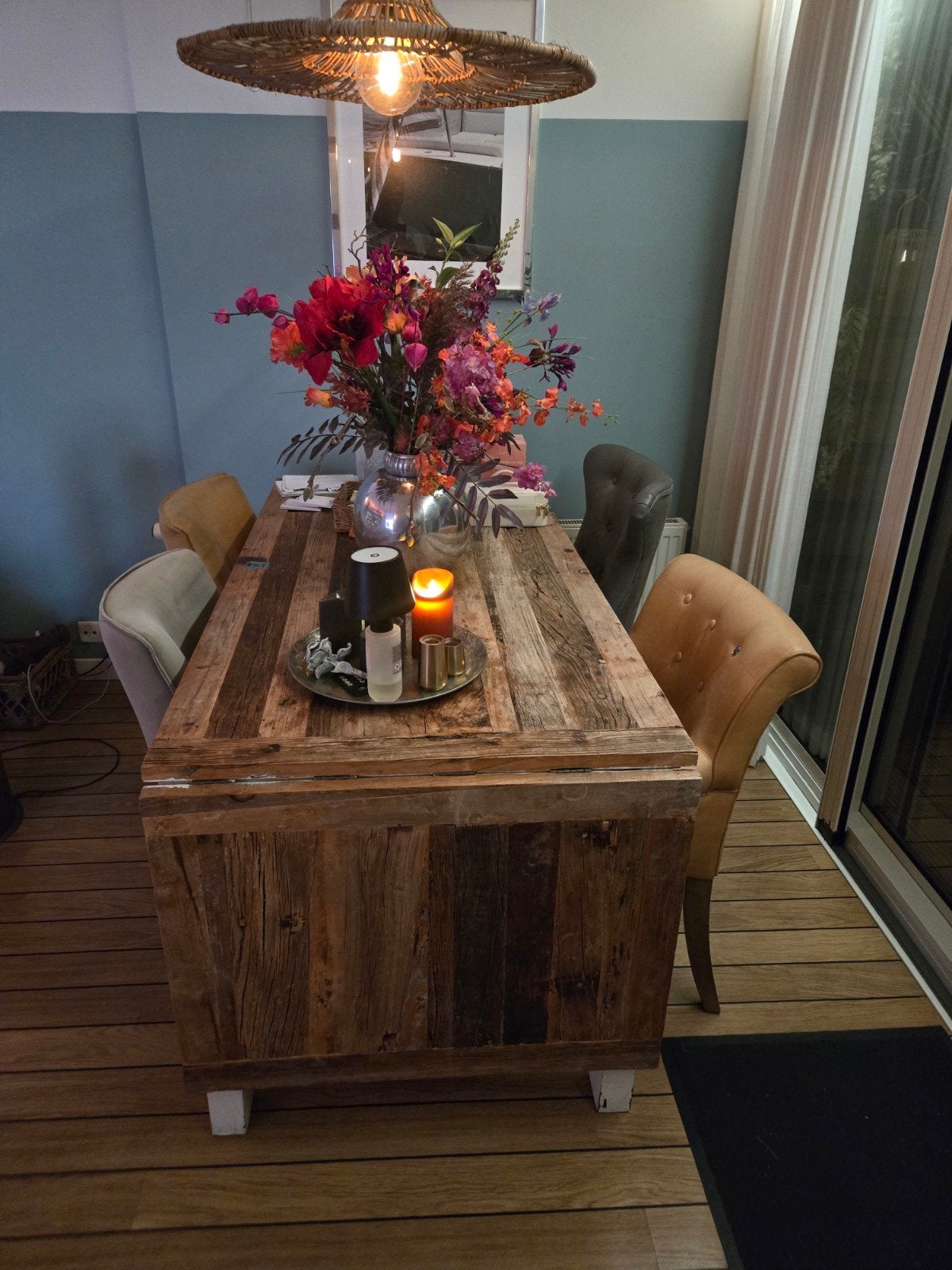Riviera Maison Landelijke Eettafel Driftwood Uitklapbaar, Gebruikt, 200 cm of meer, Landelijk, Rechthoekig