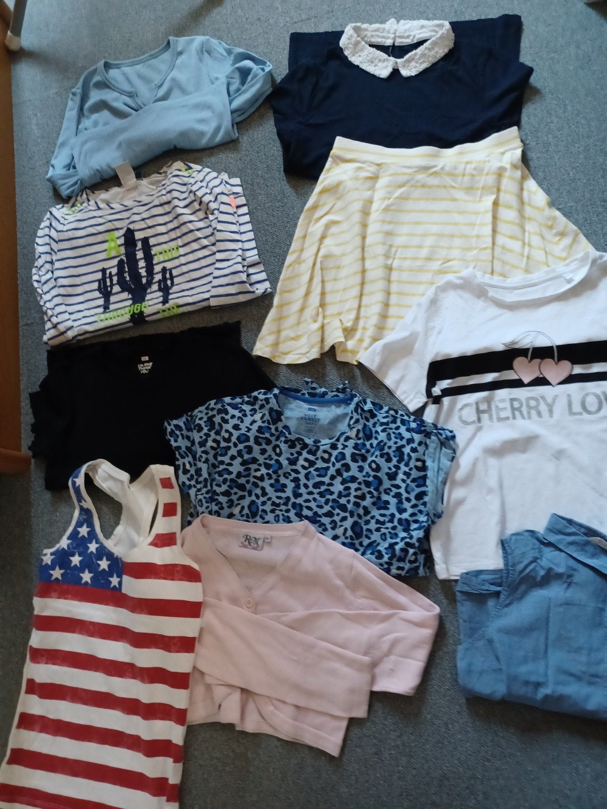 10 stuks meisjes kinderkleding mt 158/ 164/ 170, Ophalen of Verzenden, Zo goed als nieuw, Maat 158