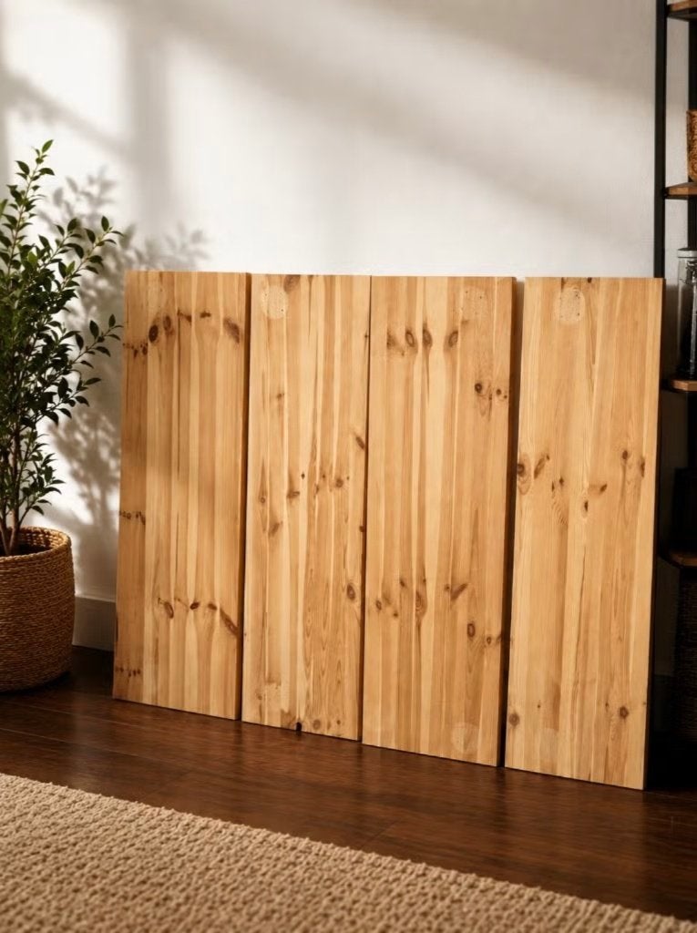 4x Massief Vuren Meubelpanelen 120x40x1,5 cm Houten Planken, Ophalen, Gebruikt, Minder dan 25 mm, Plank