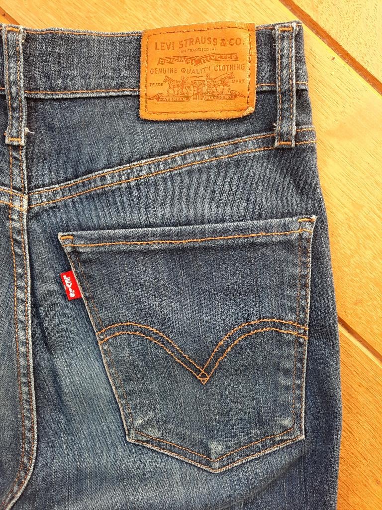 LEVI spijkerbroek Mile High Super Skinny maat 28x34 - zgan -, Kleding | Dames, Spijkerbroeken en Jeans, Blauw, Ophalen of Verzenden