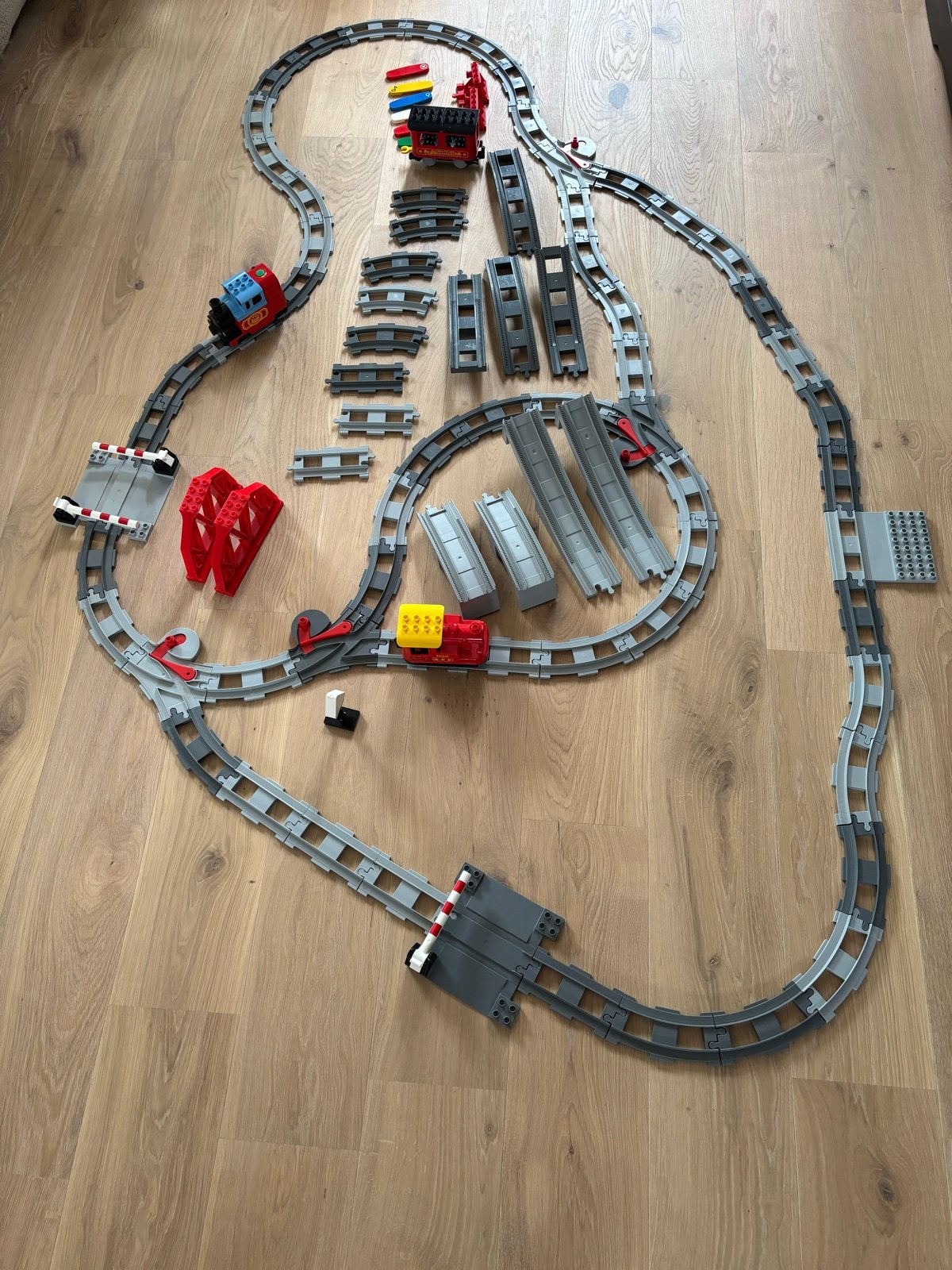 Grote LEGO Duplo Treinset met rails en accessoires, Ophalen, Gebruikt, Duplo