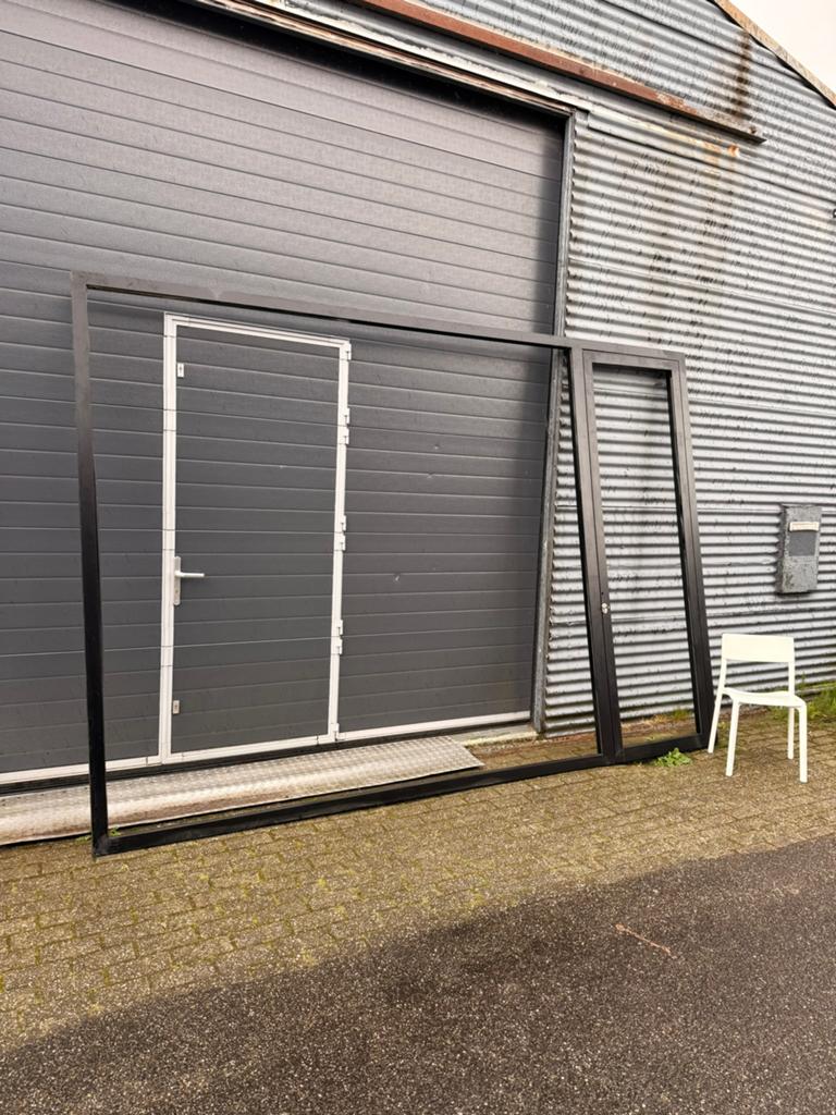 Aluminum kozijn(en), zwart, met deur, Ophalen, Aluminium, 75 tot 150 cm, Deurkozijn