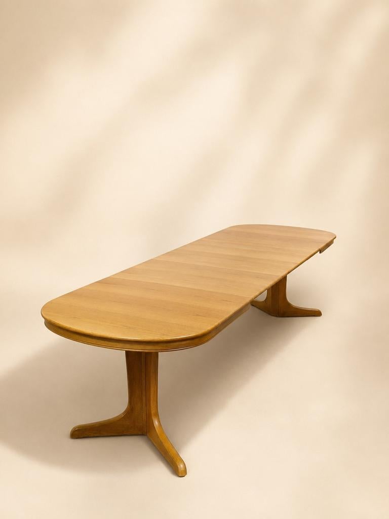 Scandinavische utschuifbare ovale eettafel 3.05breed, Huis en Inrichting, Tafels | Eettafels, Zo goed als nieuw, 100 tot 150 cm