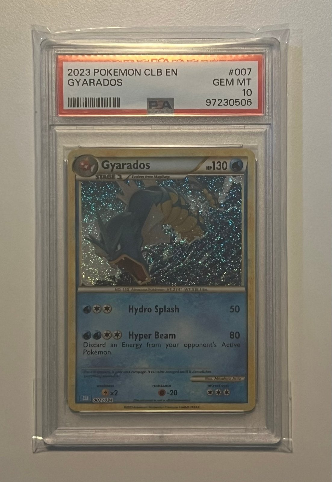 Gyarados 7/34 - Blastoise & Suicune Deck Exclusive - PSA 10, Ophalen of Verzenden, Nieuw, Losse kaart, Foil