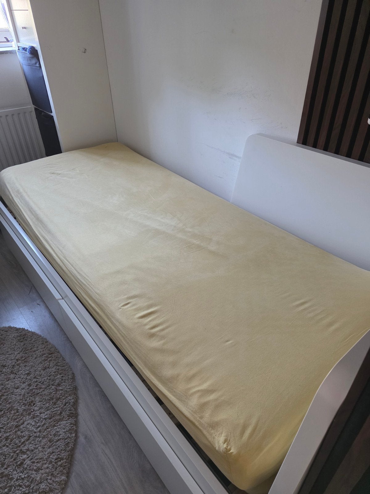 Flekke IKEA Eenpersoonsbed 80x200 (met matras), Eenpersoons, Wit, Ophalen of Verzenden, Zo goed als nieuw