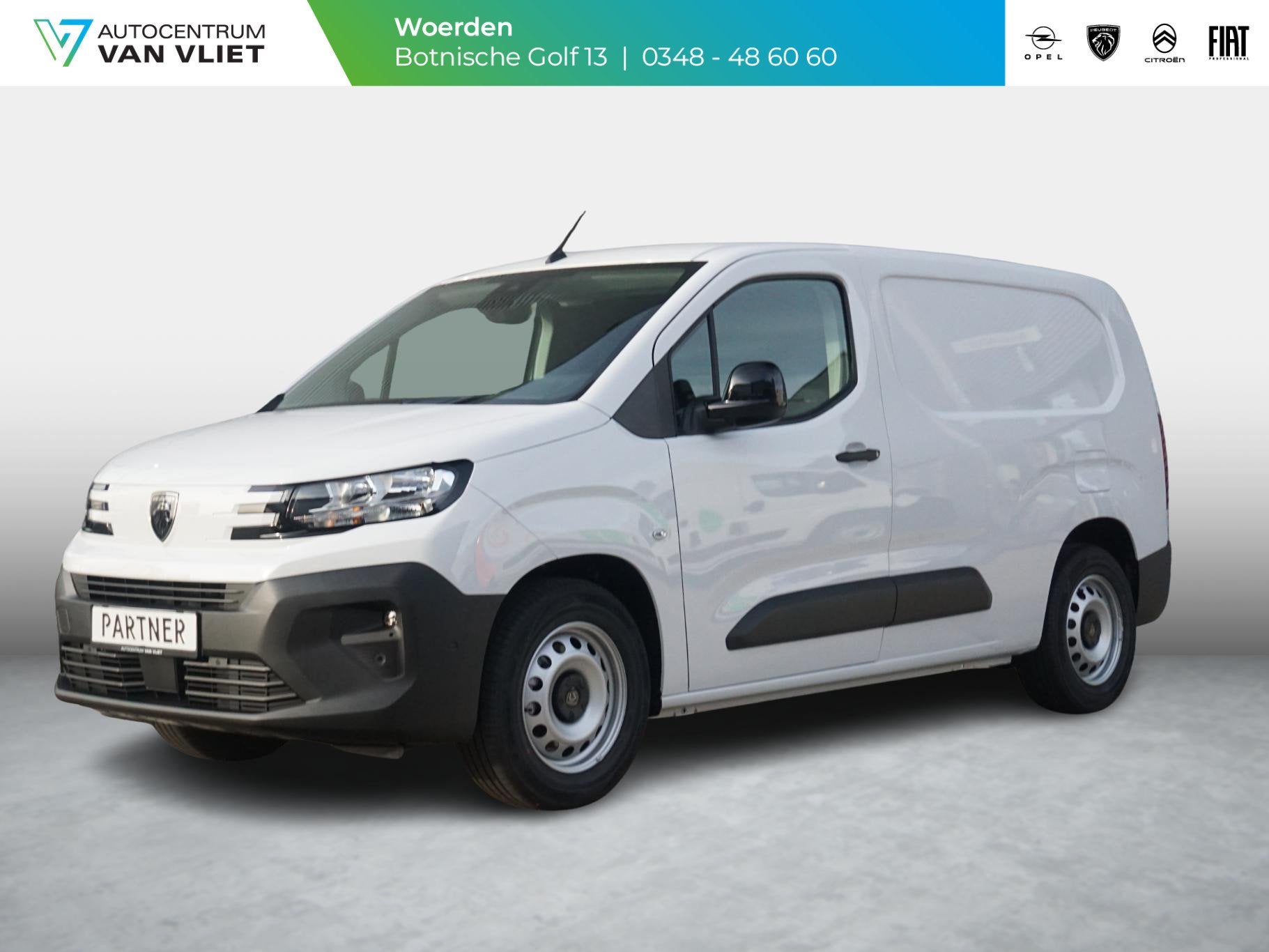 Peugeot e-Partner L2 50 kWh | tot 8 jaar garantie | camera |, Parkeersensor, Wit, Origineel Nederlands, 2 stoelen
