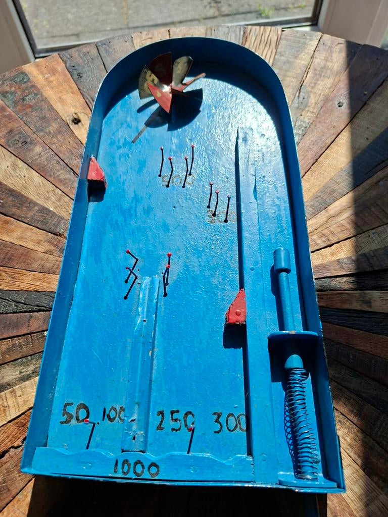 Vintage Flipperkast - Handgemaakt Houten Spel, Ophalen of Verzenden, Gebruikt