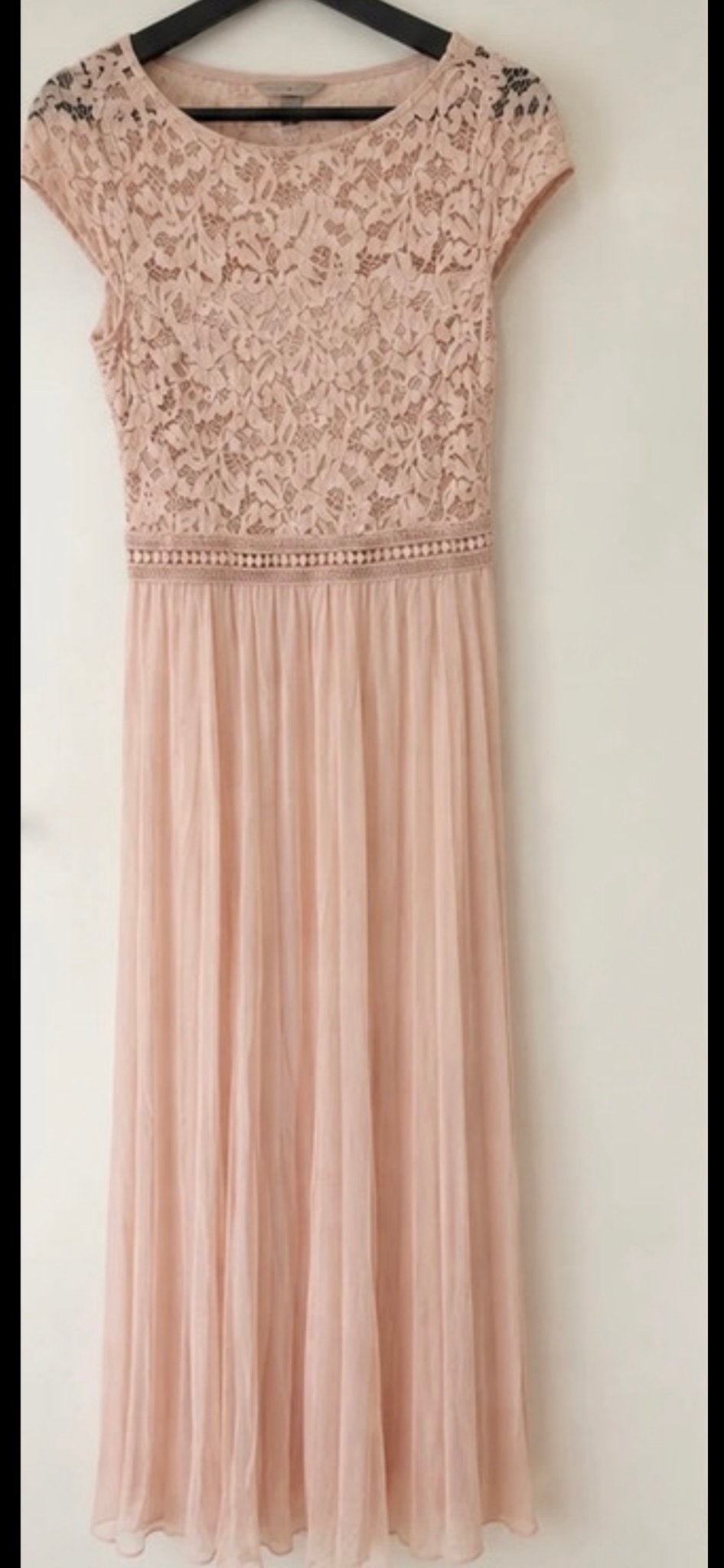 Mooie roze kanten jurk van H&M, maat XS, Ophalen of Verzenden, Zo goed als nieuw, Roze, Maat 34 (XS) of kleiner