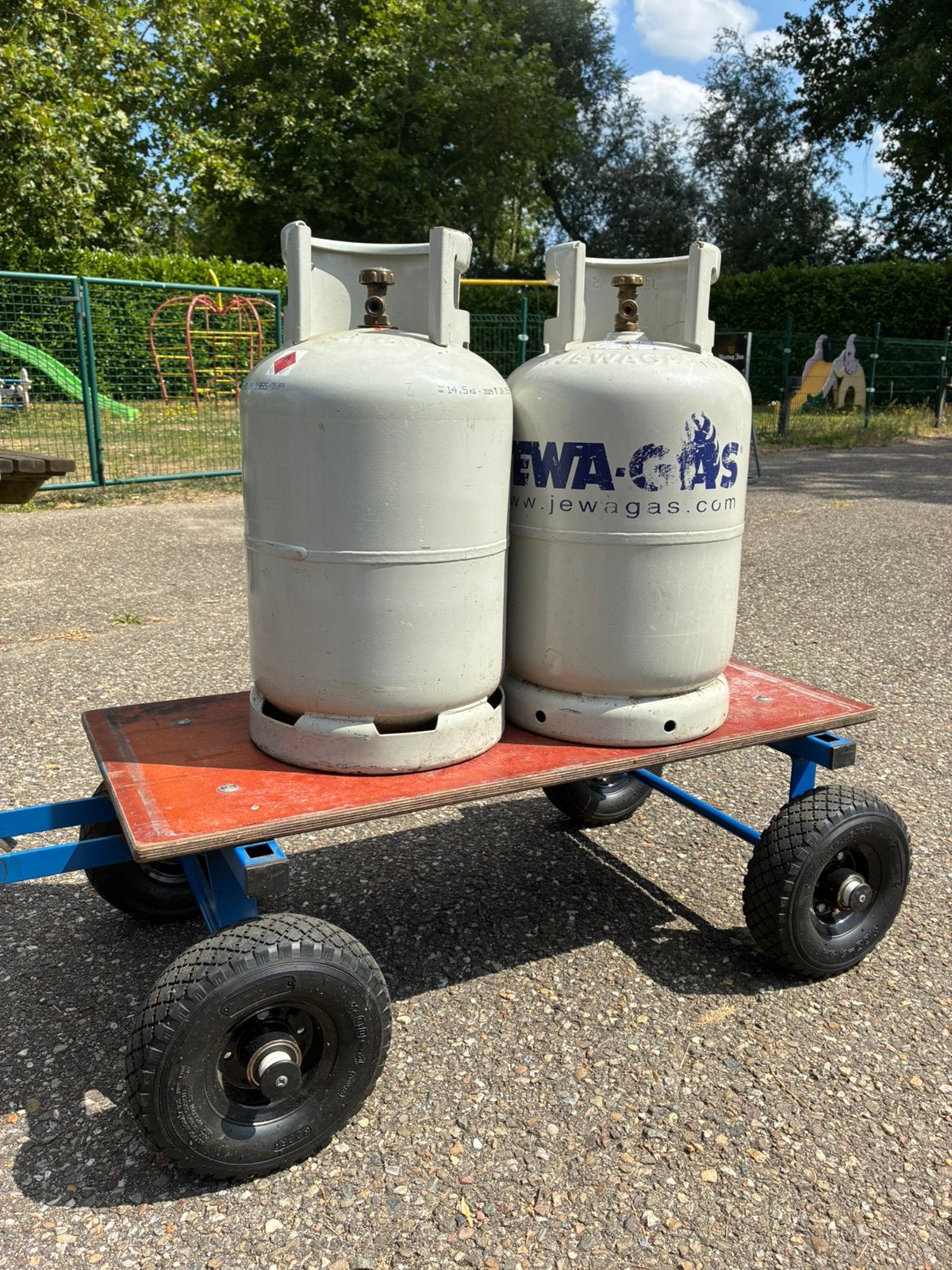 Gasfles volledig afgevuld, keuring 2029, Caravans en Kamperen, Ophalen, Gebruikt