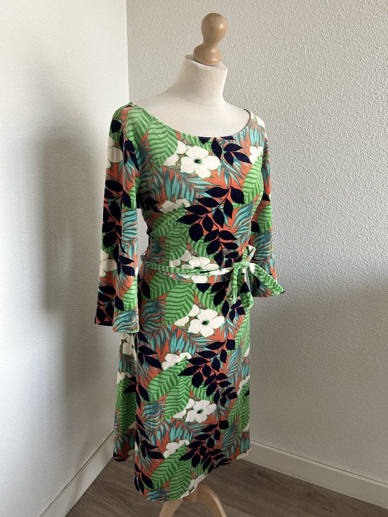 King Louie Maat XL kleurige velvet zoe jurk 2726, Kleding | Dames, Jurken, Maat 46/48 (XL) of groter, Ophalen of Verzenden, Zo goed als nieuw