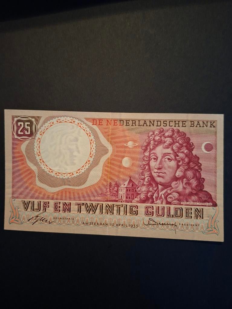 25 gulden 1955 Christaan Huygens uit 1955 in PR+, Postzegels en Munten, Bankbiljetten | Nederland, Ophalen of Verzenden, 25 gulden