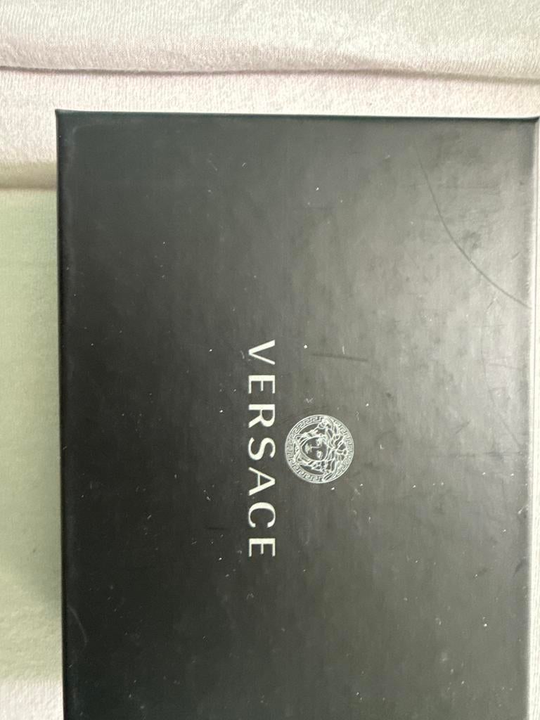 Versace Pasjeshouder/Portemonnee Zwart Leer, Overige merken, Zwart, Nieuw, Ophalen of Verzenden