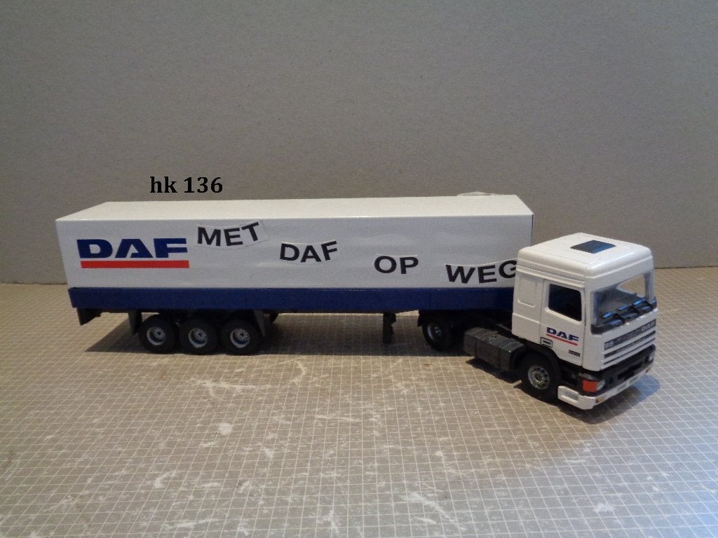 tekno daf met huif trailer demo, Hobby en Vrije tijd, Ophalen of Verzenden, Zo goed als nieuw, Bus of Vrachtwagen, Tekno