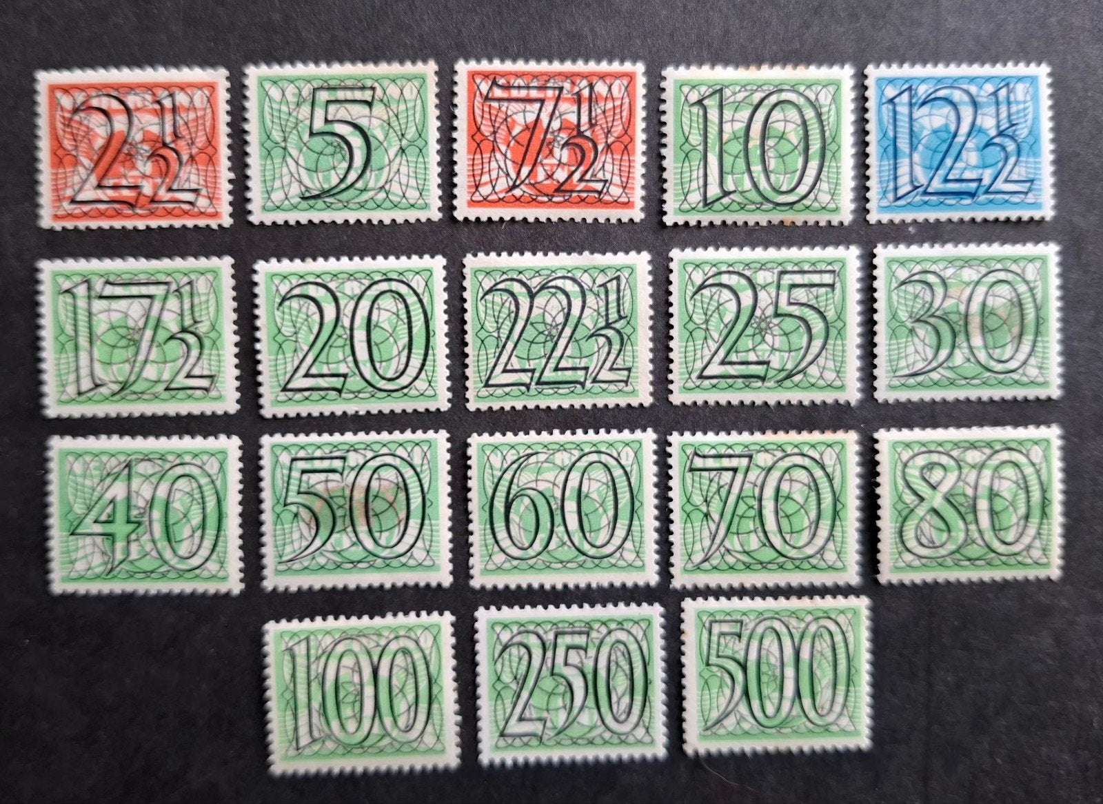 Nederland 1940 nvph nr 356-373 Guilloche Traliezegels Ongebr, Postzegels en Munten, Postzegels | Nederland, Ophalen of Verzenden