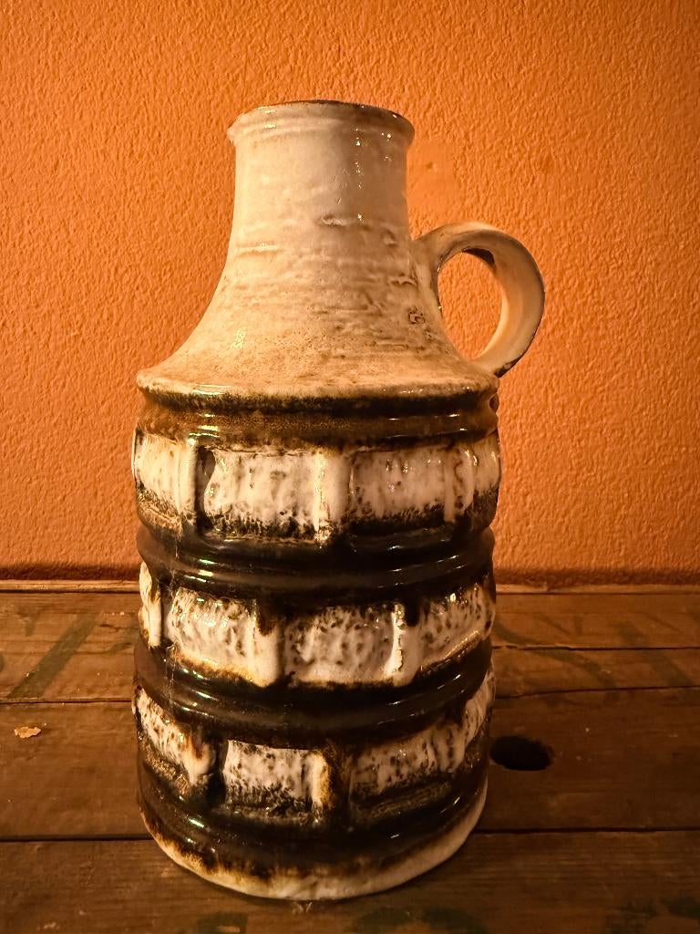Vintage West-Germany Keramiek Vaasje, Ophalen, Gebruikt, Overige kleuren, Aardewerk of Porselein