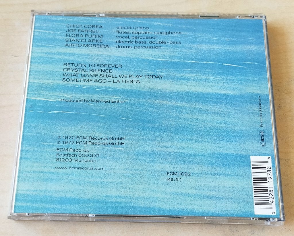Chick Corea - Return To Forever CD 1972/199? ECM, Ophalen of Verzenden, Zo goed als nieuw, Jazz