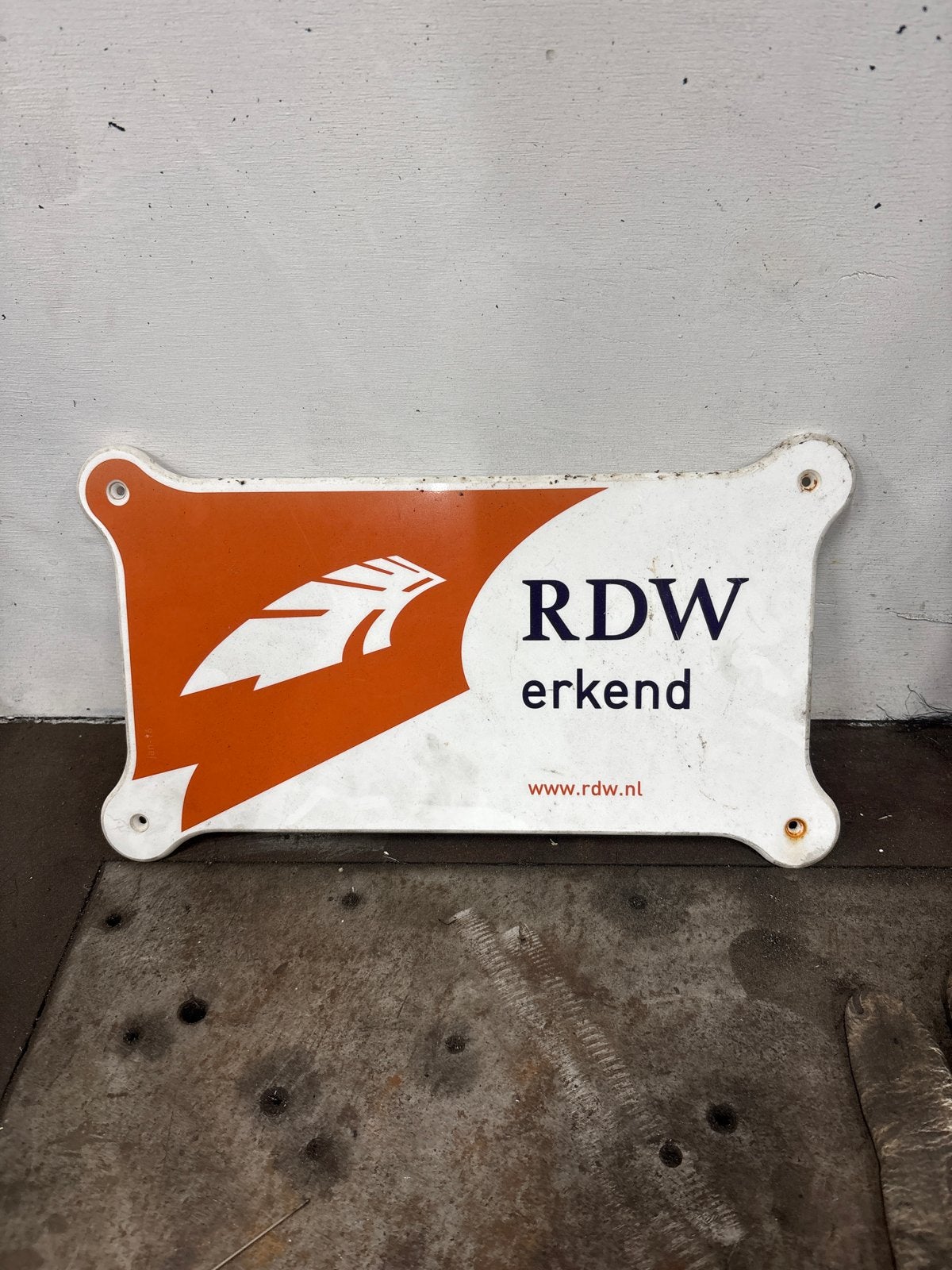 RDW Erkend Reclamebord - Origineel Garagebord, Ophalen, Gebruikt, Reclamebord