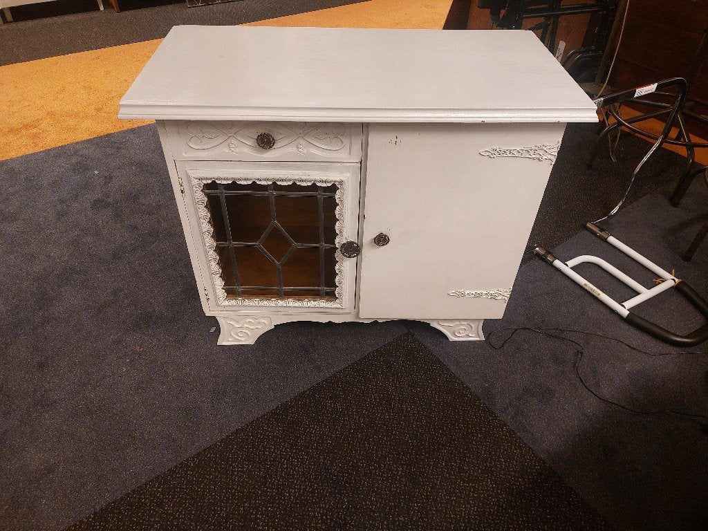 vintage brocant wit geschilderd kastje ( 501161), Ophalen