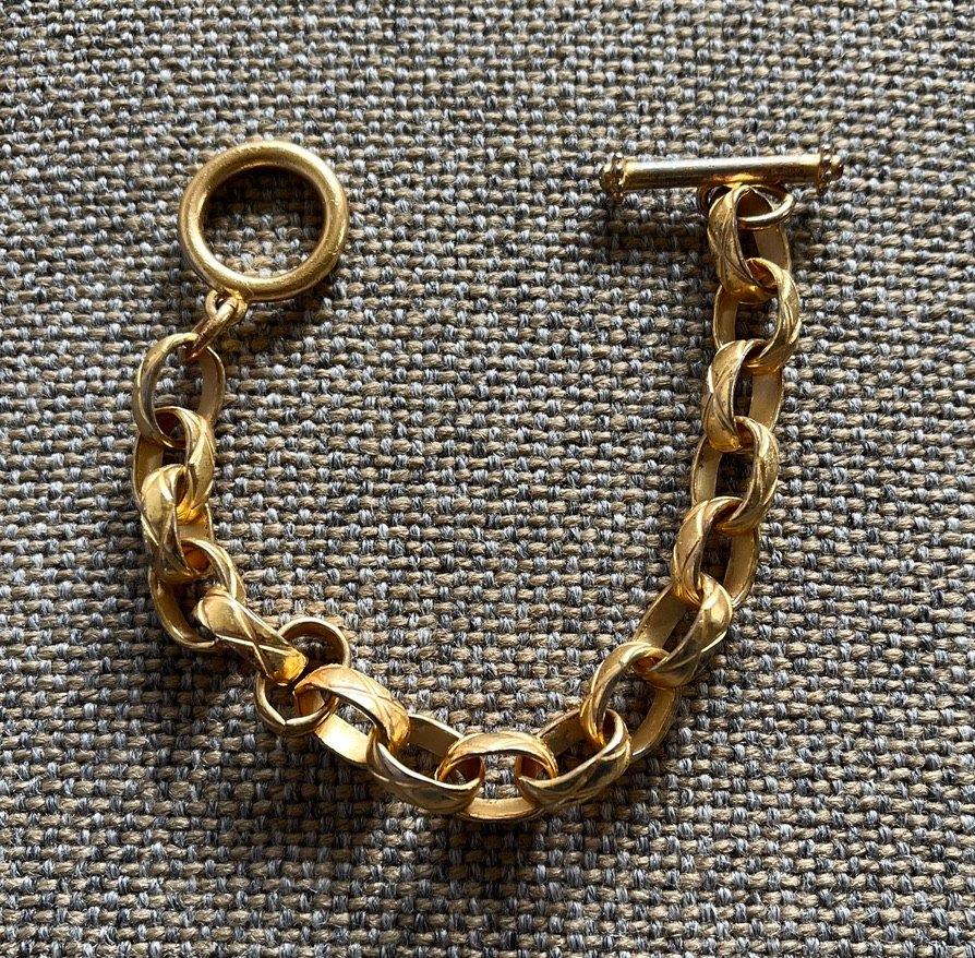 Goudkleurige armband, Ophalen of Verzenden, Goud, Overige materialen
