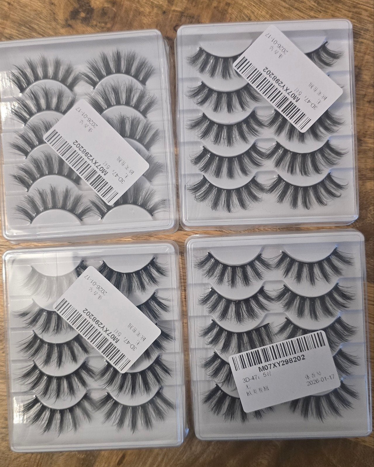 Nieuwe 3D-47 Wimpers - Set van 4 Stuks, Ophalen, Nieuw, Zwart, Ogen