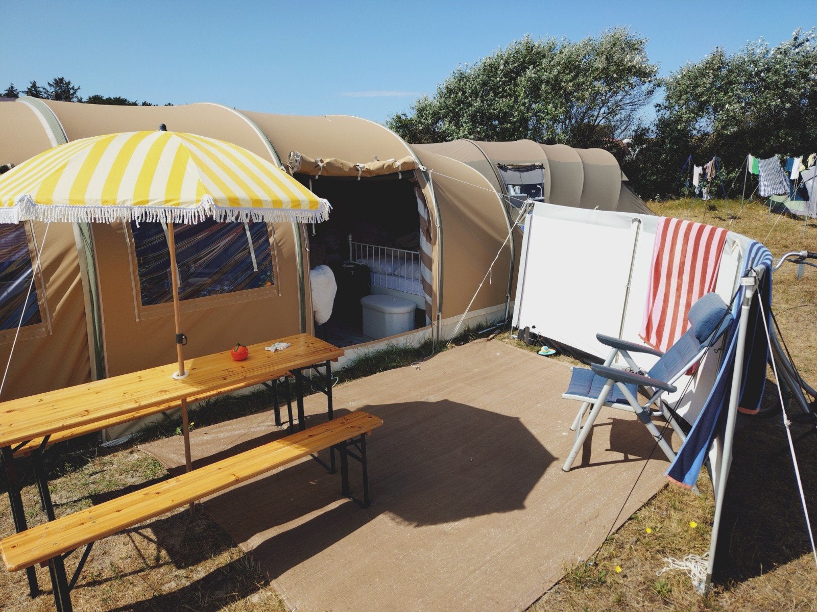 TE HUUR: Tent op Stortemelk Vlieland - 6 pers met Stroom