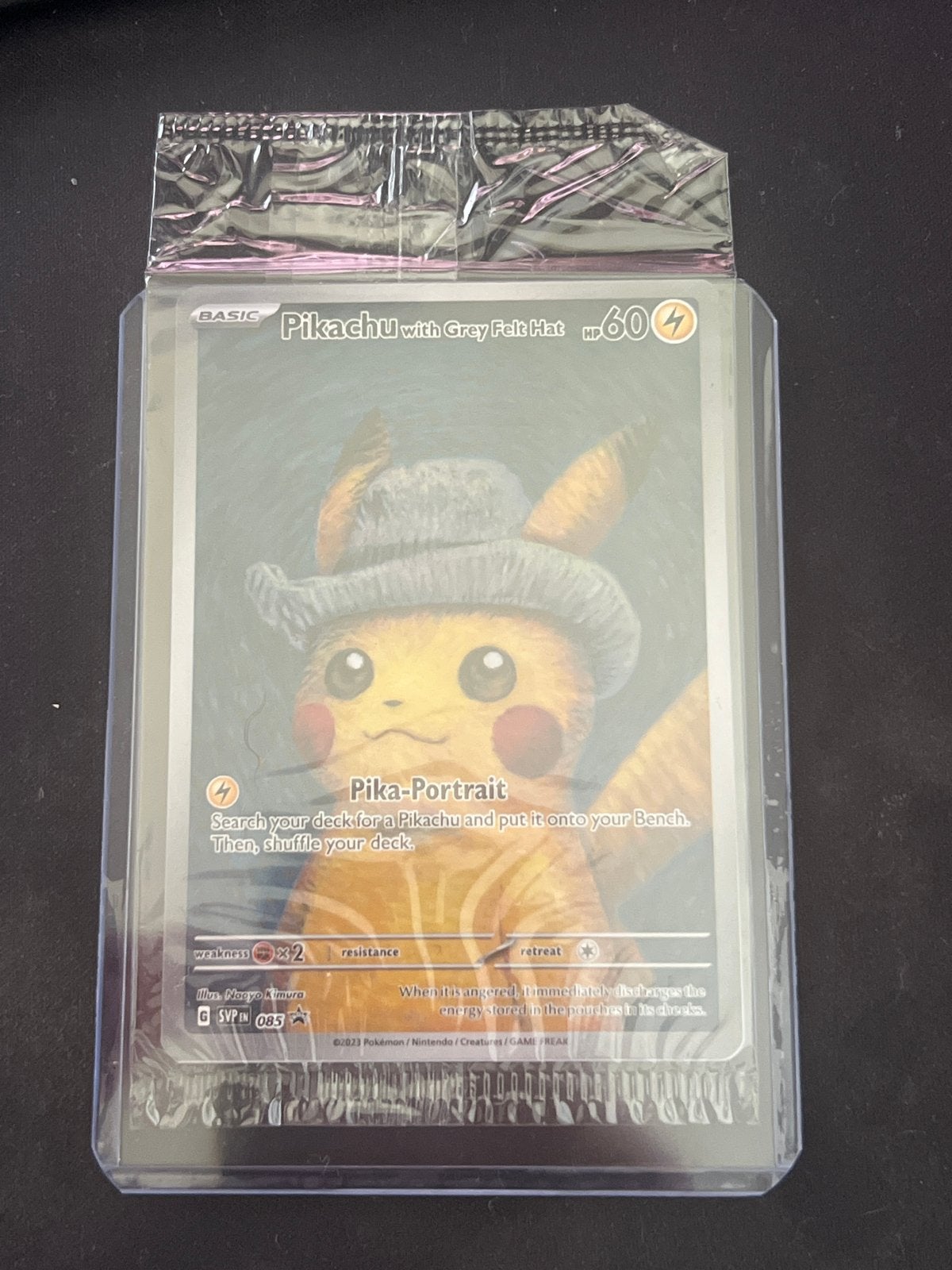 Pikachu with Gray Felt Hat (Pika-Portrait) - Geseald, Ophalen of Verzenden, Nieuw, Losse kaart