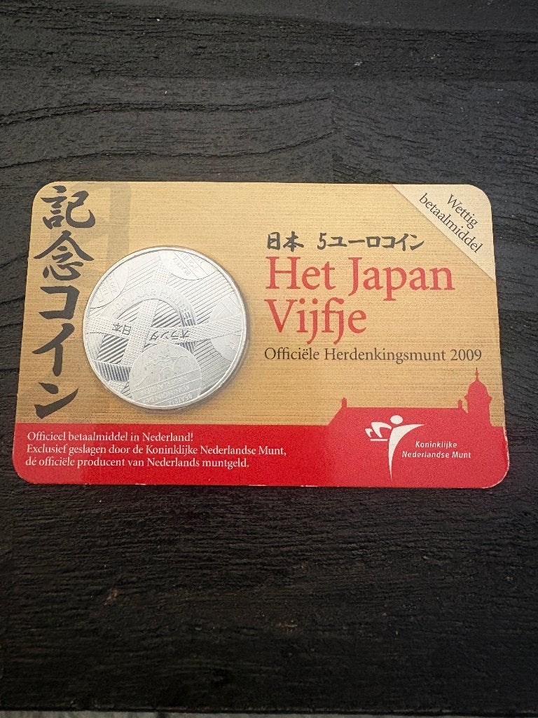 5 Euro 2009 - Het Japan Vijfje in Officiële Coincard (UNC), Ophalen of Verzenden, Koningin Beatrix, Euro's, Losse munt