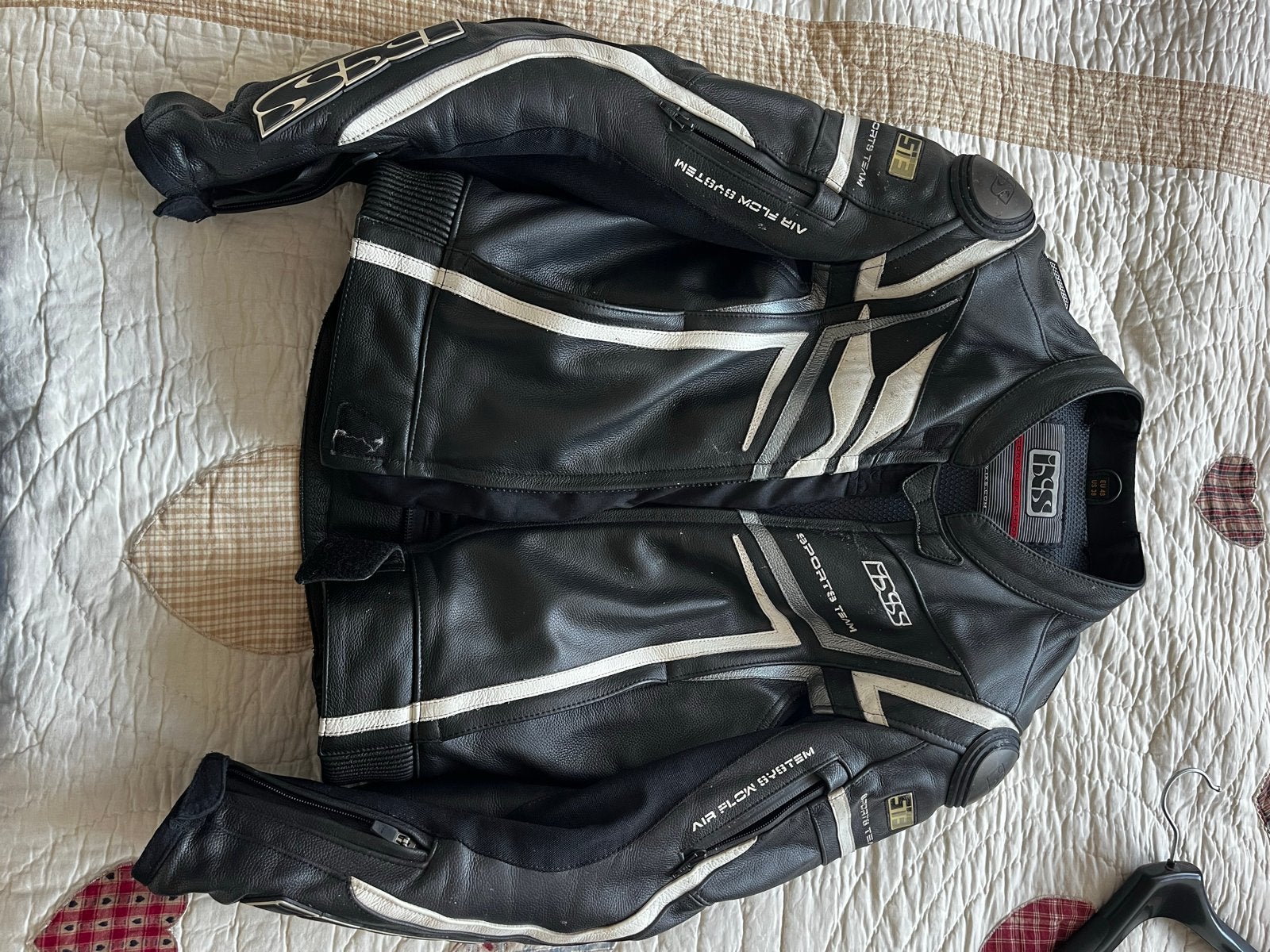 IXS Leren Motorjas en Broek - Maat 48, Motoren, Ophalen, Tweedehands, Jas | leer