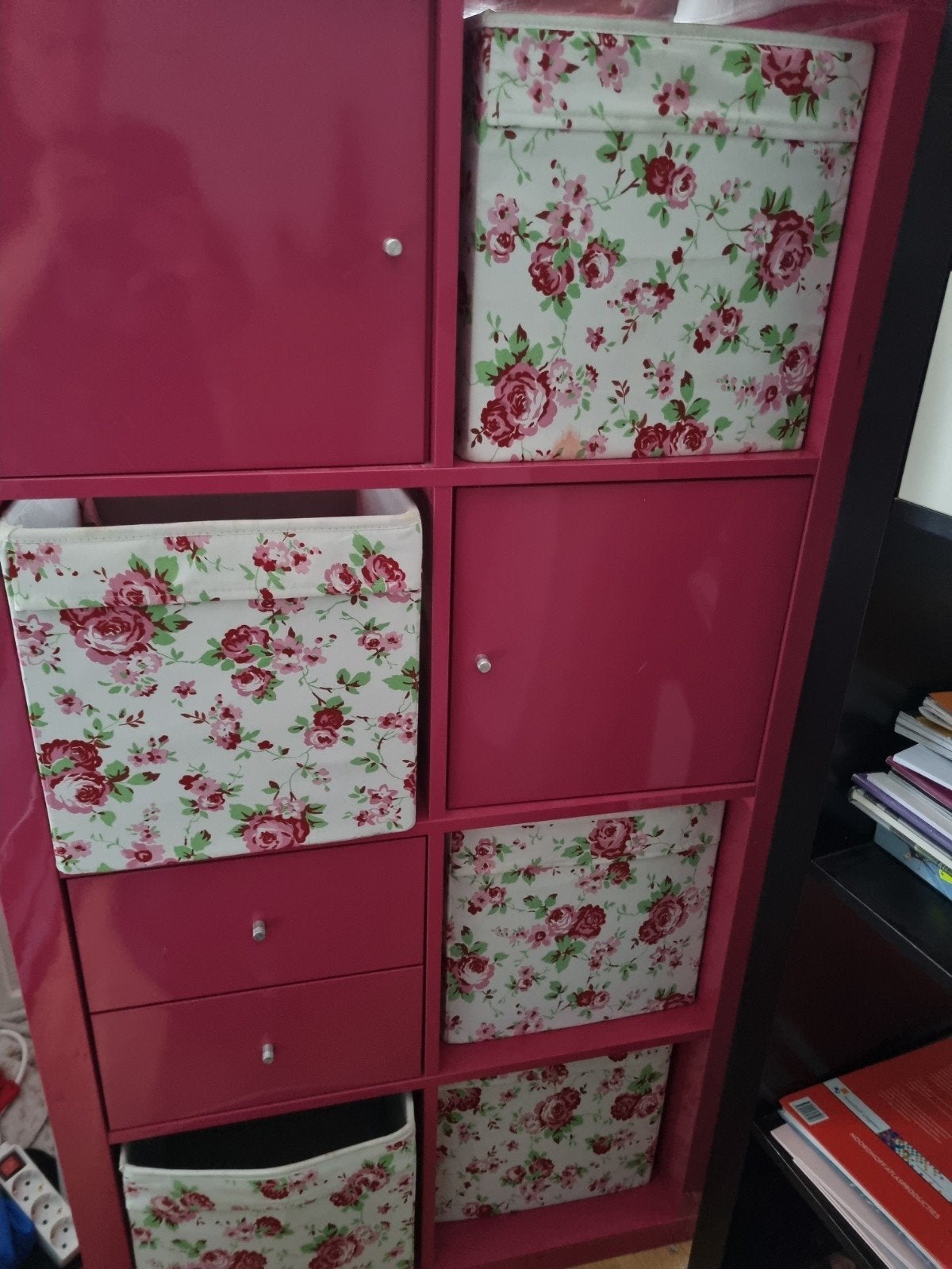 IKEA Kallax kast met mandjes en kastjes - Gebruikt, Ophalen, Gebruikt