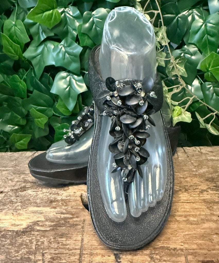 bijna Nieuwe slippers van Fitflop maat 38, Zwart, Ophalen of Verzenden, Zo goed als nieuw, Fitflop