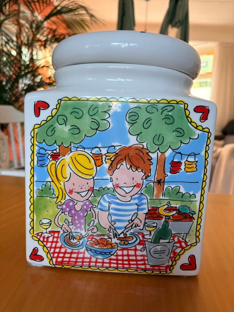 Blond Amsterdam XL koekjespot I love Holland, Meerkleurig, Overige stijlen, Ophalen of Verzenden, Zo goed als nieuw