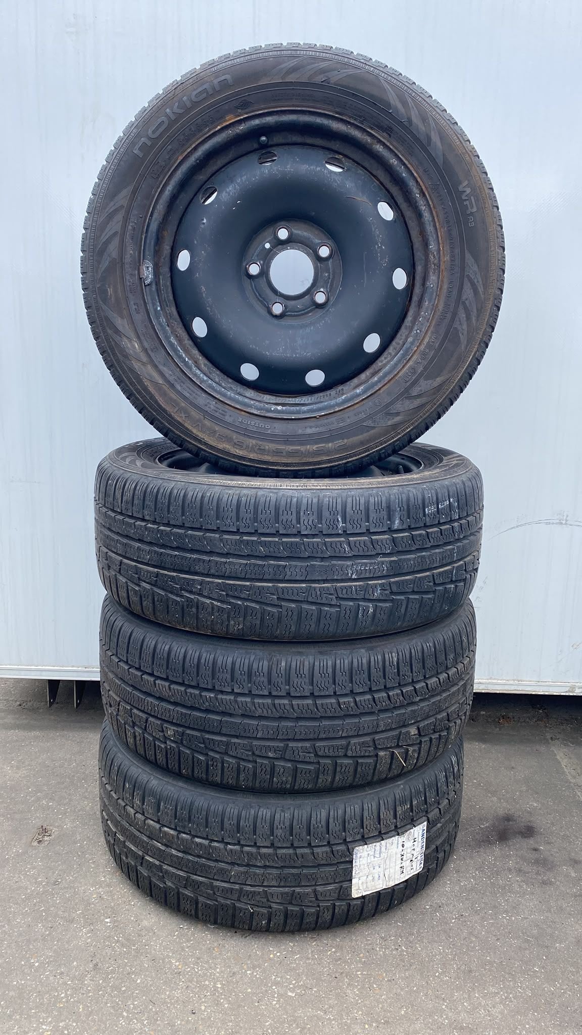Renault Laguna Winter Banden Set 215-65-16 5x114.3, Gebruikt, -, -, Banden en Velgen