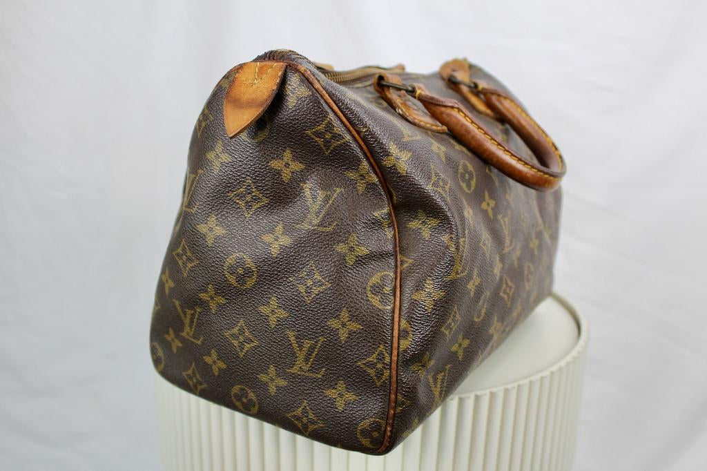 Louis Vuitton Speedy 30 - 1009, Sieraden, Tassen en Uiterlijk, Tassen | Damestassen, Gebruikt, Bruin, Ophalen of Verzenden, LV