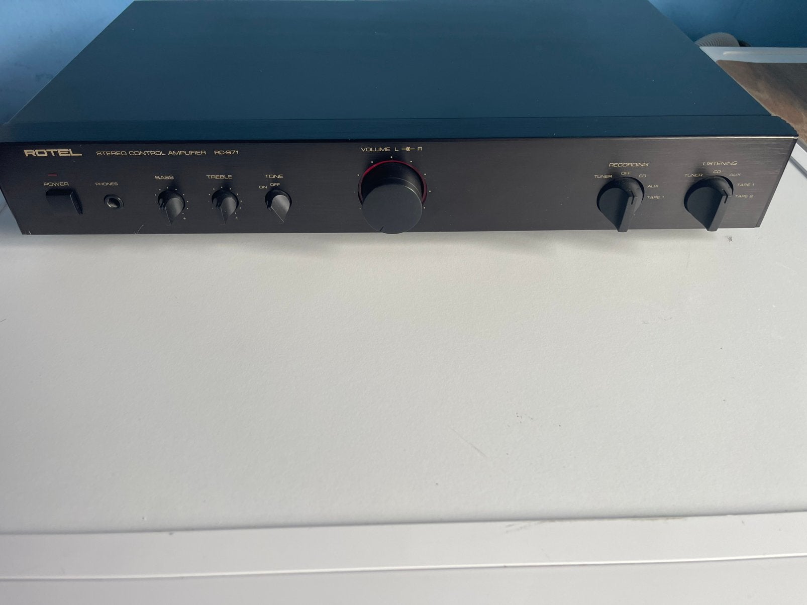 Rotel RC-971 Stereo Control Amplifier, Zo goed als nieuw, 60 tot 120 watt, Stereo, Ophalen