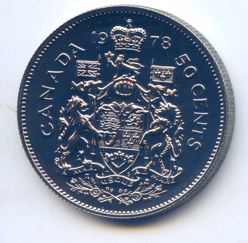 Canada		50	Cents	1978 Prooflike (FDC/BU), Postzegels en Munten, Ophalen of Verzenden, Noord-Amerika