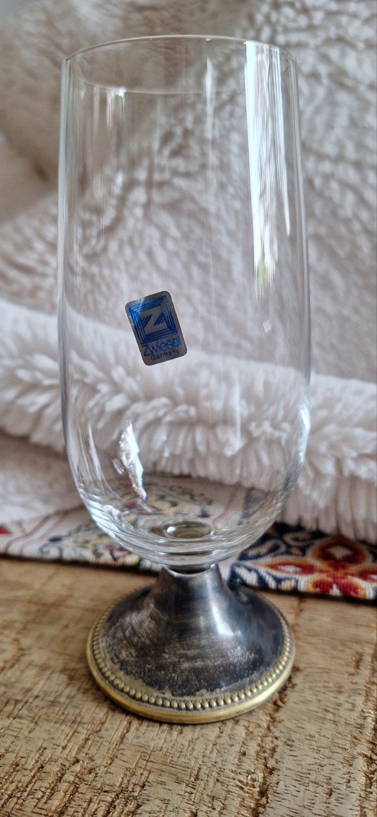 Zwiesel Glas met verzilverde voet, Ophalen of Verzenden