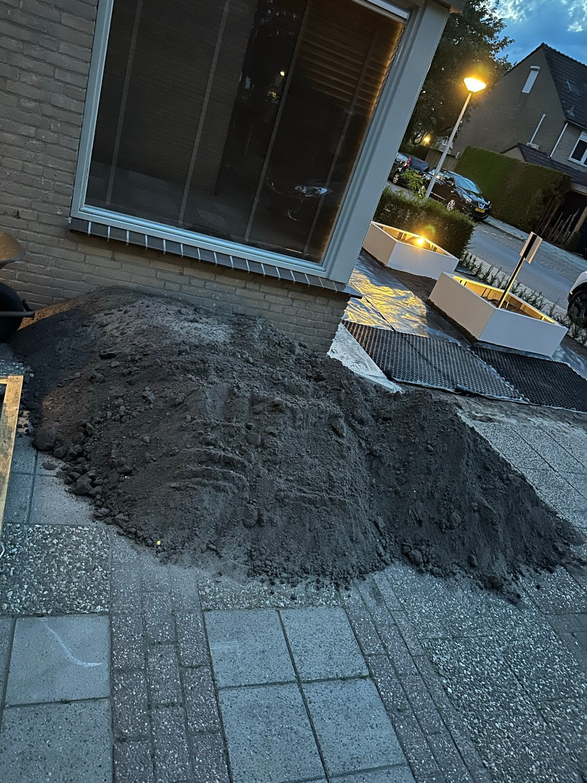Zwart zand, Ophalen, Gebruikt, Straatzand