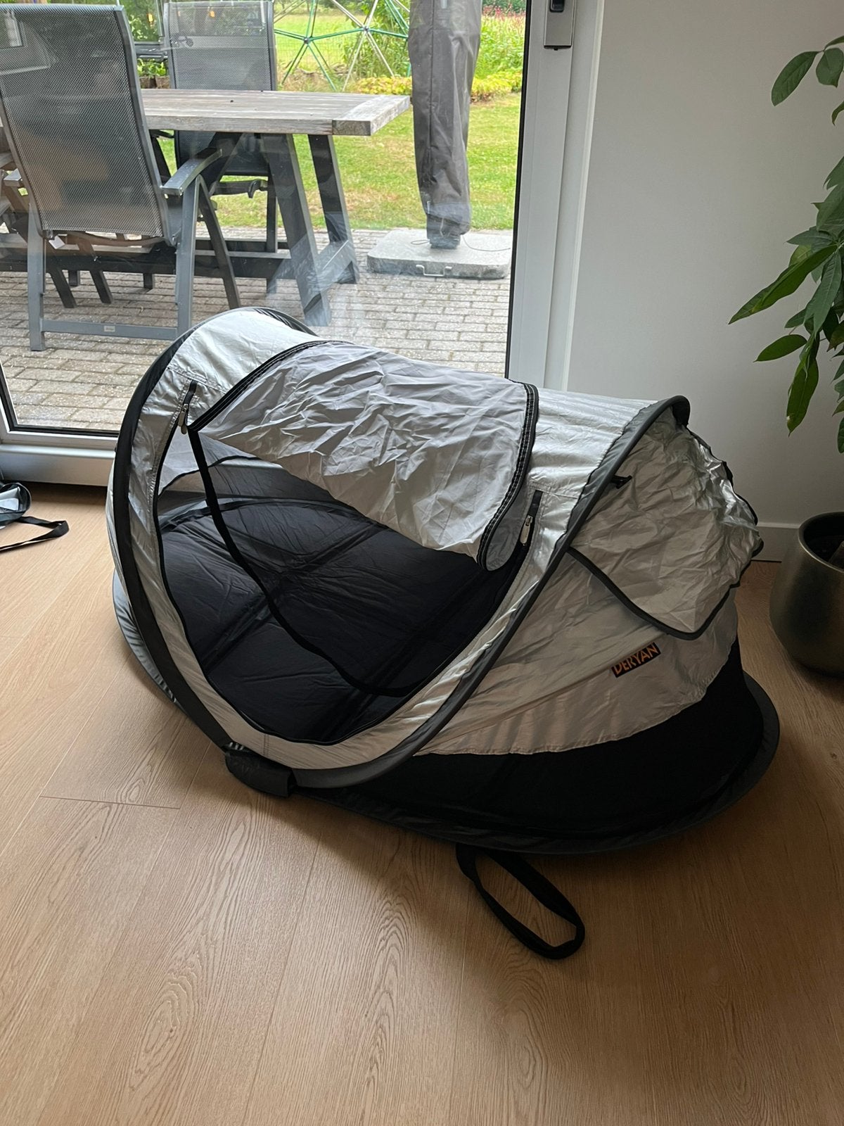 DERYAN peuterbedje deluxe (campingbedje), als nieuw!, Ophalen of Verzenden, Zo goed als nieuw, Tot en met 2