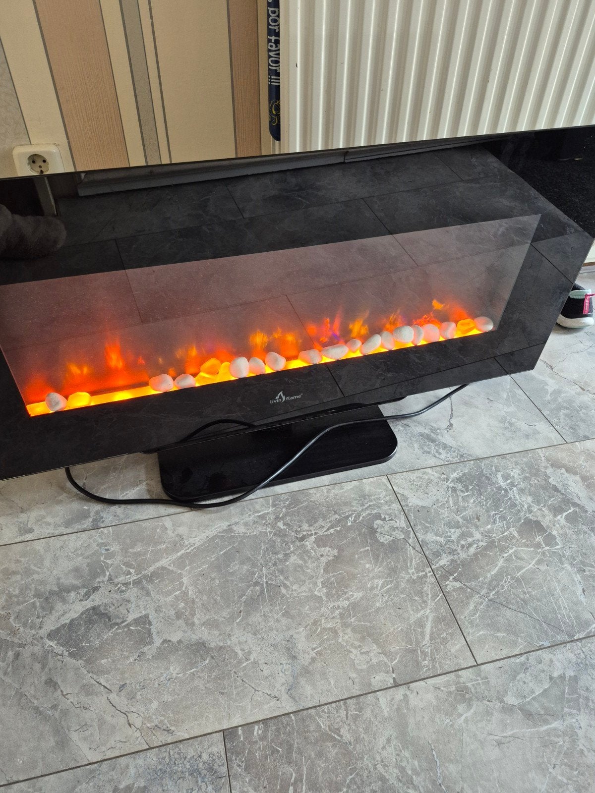 livin flame elektrische haard london, Ophalen, Zo goed als nieuw, Vrijstaande haard, Elektrische haard