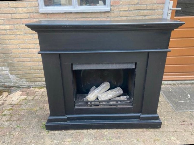 Haard schouw. Openhaard, Ophalen of Verzenden, Zo goed als nieuw, Vrijstaande haard, Elektrische haard