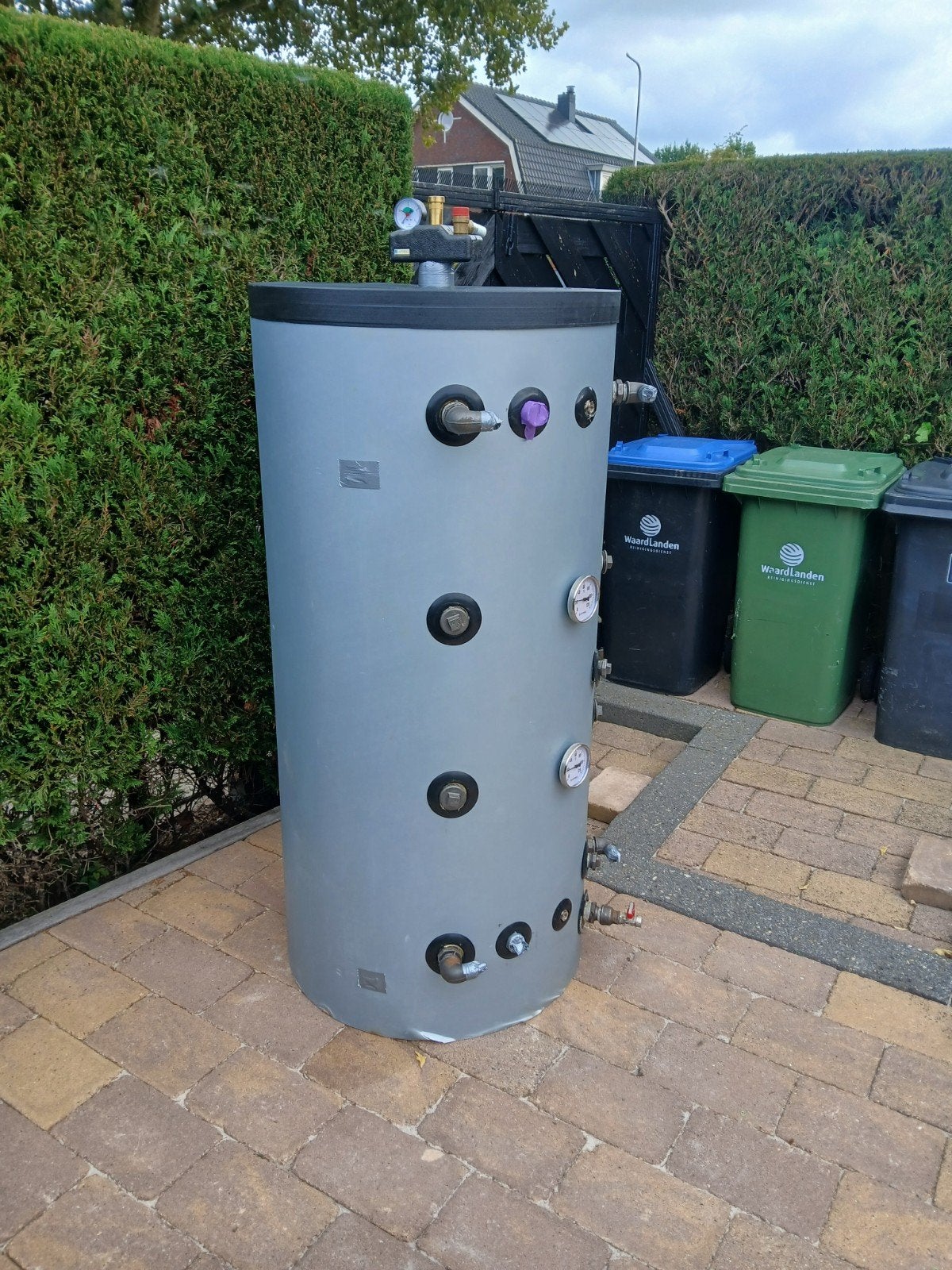 Cv buffervat met tapwaterspiraal FKS 400 met expansievat, Doe-het-zelf en Verbouw, Ophalen, Overige typen, Zo goed als nieuw, 60 tot 150 cm