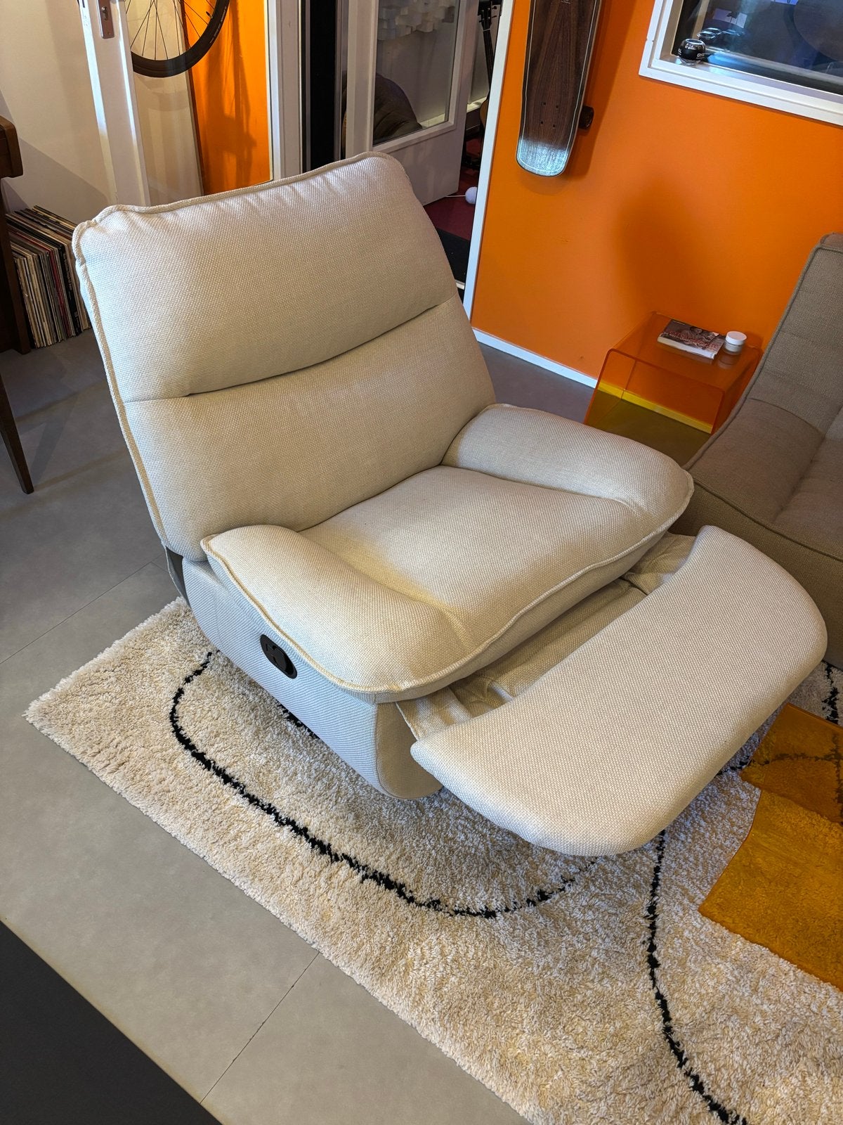 Lounge schommelstoel - Zeer goede staat, Ophalen, Zo goed als nieuw, Stof, 100 tot 125 cm