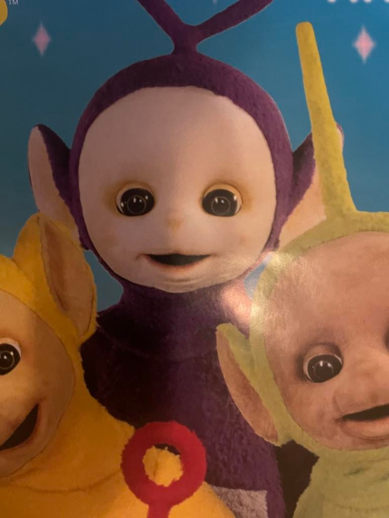 Teletubbies Poster 1997 - Tinky Winky, Laa-Laa, Dipsy, Po, Verzamelen, Deurposter of groter, Ophalen of Verzenden, Film en Tv