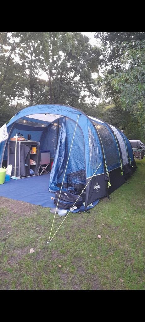 Polyester Tunnel Air Tent - 4 Persoons - Zo goed als nieuw, Ophalen of Verzenden, Zo goed als nieuw, Tot en met 5