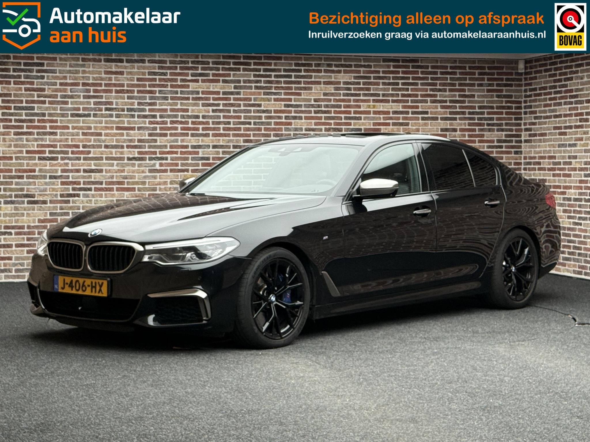 BMW 5-serie M550i xDrive High Executive Stoelverwarming & -v, Automaat, Dealer onderhouden, Gebruikt, 4395 cc
